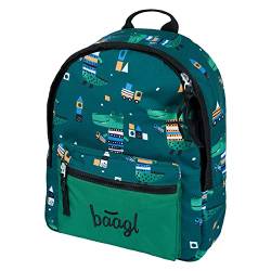 Baagl Kindergartenrucksack Jungen, Kindergarten Rucksack Kinder, Kleiner Baby Rucksack, Kinderrucksack mit Brustgurt (Krokodil) von Baagl