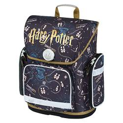 Baagl Schulranzen Jungen Mädchen für Grundschule Volksschule, Ergo Schultasche Jungs Grundschule, Leichter Kinder Ranzen Tornister Schulrucksack mit Brustgurt (Harry Potter Karte des Rumtreibers) von Baagl