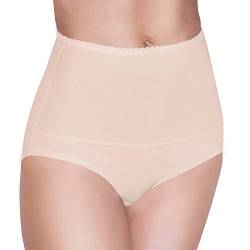 Bauchweg Unterwäsche Damen Miederslip mit Bauch-Weg-Effekt Shapewear Stark Formend Miederhose Bauch Weg Stark Formend Slip Große Größen (L, Beige) von Babell