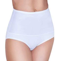 Bauchweg Unterwäsche Damen Miederslip mit Bauch-Weg-Effekt Shapewear Stark Formend Miederhose Bauch Weg Stark Formend Slip Große Größen (XL, Weiß) von Babell