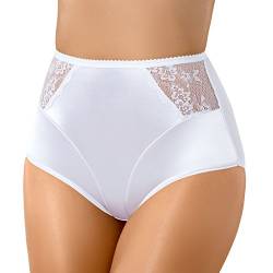 Bauchweg Unterwäsche Damen Miederslip mit Bauch-Weg-Effekt Shapewear Stark Formend Miederhose Slip Hochzeitsdessous Große Größen (L, Weiß) von Babell