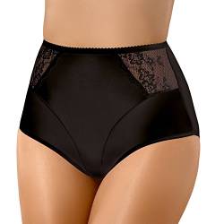 Bauchweg Unterwäsche Damen Miederslip mit Bauch-Weg-Effekt Shapewear Stark Formend Miederhose Slip Hochzeitsdessous Große Größen (XXL, Schwarz) von Babell