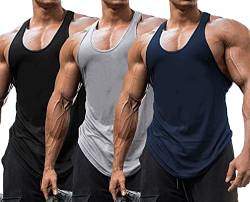 Babioboa Herren Stringer Bodybuilding Workout Gym Tank Tops Y Rücken Muskel Fitness Tanks Ärmelloser Stringer T-Shirt BNBGR M von Babioboa