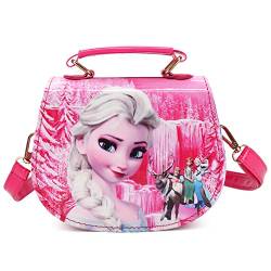Babioms Children's Handbag, Cartoon Schulter-Tasche für Mädchen zum Ausgehen oder Reisen, Eiskönigin Kinder Umhängetasche（18 * 15 * 7cm） von Babioms