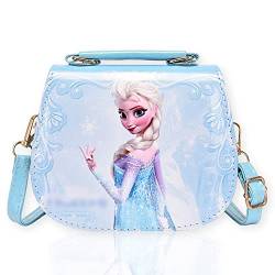 Babioms Kinderhandtasche, Anna und Elsa Handbag Children Girls,Handtasche Klein mit Verstellbarem Gurt, Cartoon Schulter-Tasche（18 * 15 * 7cm） von Babioms