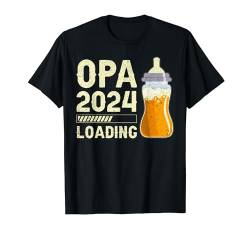 Herren Werdender Opa, zukünftiger Opa, Opa 2024 loading... T-Shirt von Baby Ankündigung - Content Design Studio
