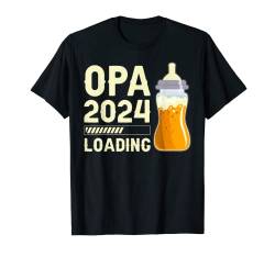 Herren Werdender Opa, zukünftiger Opa, Opa 2024 loading... T-Shirt von Baby Ankündigung - Content Design Studio