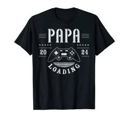 Herren Zukünftiger Papa, werdender Papa, Papa 2024 loading T-Shirt von Baby Ankündigung - Content Design Studio