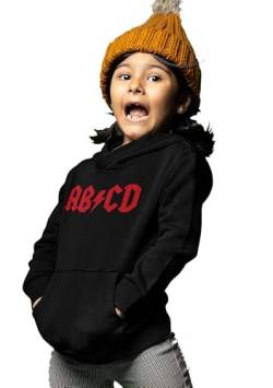 AB/CD Rock n Roll Baby & Kids Hoodie T-Shirt für Jungen oder Mädchen | Musikliebhaber Langarm Kinder/Baby T-Shirt/Cooles lustiges Top Shirts, Geschenk zum Geburtstag (1-2 Jahre) von Baby Moo's