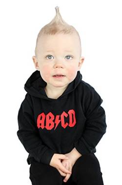 AB/CD Rock n Roll Baby & Kids Hoodie T-Shirt für Jungen oder Mädchen | Musikliebhaber Langarm Kinder/Baby T-Shirt/Cooles lustiges Top Shirts, Geschenk zum Geburtstag (3-4 Jahre) von Baby Moo's