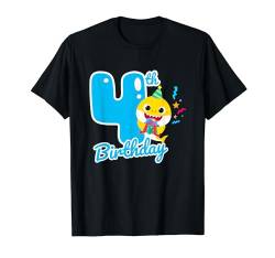 Baby Hai 4. Geburtstag Blau 4 Jahre T-Shirt von Baby Shark