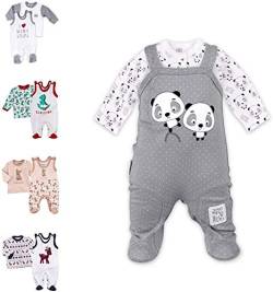 Baby Sweets 2er Strampler Set & Shirt für Mädchen und Jungen Verschiedene Größen, Grau - Super Pandas, 3 Monate (62) von Baby Sweets