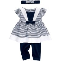 Baby Sweets Kleid & Haarband Set Streifen (3-tlg) von Baby Sweets