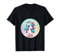 Entzückendes Baby-Einhorn mit einem Heiligenschein aus bunten Sternen T-Shirt von Baby_Unicorn_Confort_Zone