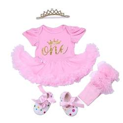 BABAYPREG Erster Geburtstag Baby Girls Outfits Kleid Tutu Rock mit Stirnband (9-12 Monate, Rosa Einer) von BabyPreg