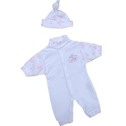 BabyPrem Baby Frühchen Kleidung Strampler Overall & Hut Set Mädchen 32-50cm ROSA SPEC DEL P2 von BabyPrem