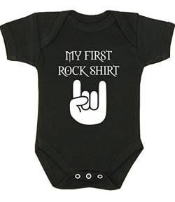 BabyPrem Baby My First Rock Shirt Kleidung Body Weste NB-12 Monate, Schwarz , 50 von BabyPrem