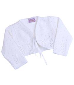 BabyPrem Babykleidung Bolero Jäckchen Pullover 68 / 74cm Weiss von BabyPrem