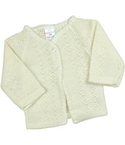 BabyPrem Babykleidung StrickJäckchen Pullover Weich Gestrickt 56-62cm 0-3 Monate Creme von BabyPrem