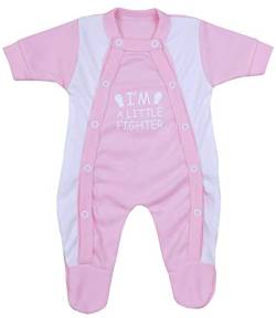 BabyPrem Frühchen Baby Kleidung Schlafanzüge Strampler Kleine Kämpfer 44-50cm ROSA 2.5-3.4kg von BabyPrem