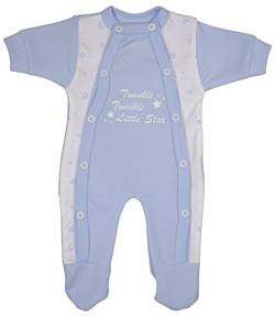 BabyPrem Frühchen Baby Kleidung Schlafanzüge Strampler Kleiner Sterne 32-38cm BLAU 0.7-1.6kg von BabyPrem
