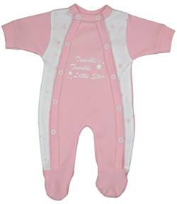 BabyPrem Frühchen Baby Kleidung Schlafanzüge Strampler Kleiner Sterne 44-50cm ROSA 2.5-3.4Kg von BabyPrem