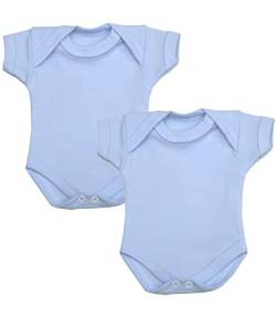 BabyPrem Frühchen Kleine Frühgeborene Baby Kleidung 2 Bodies Body Jungen 44-50 cm 2 Blau von BabyPrem