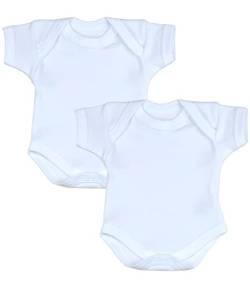 BabyPrem Frühchen Kleine Frühgeborene Baby Kleidung 2 Bodies Body Jungen Mädchen 0-32cm 2 Weiß von BabyPrem