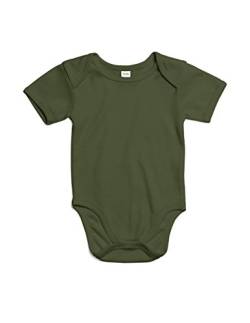Babybugz: Baby Organic Short Sleeve Body BZ10-TLC, Größe:6-12;Farbe:Light Olive von Babybugz