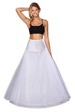 Reifrock Petticoat Brautkleid Unterrock Petticoat Brautkleid Reifrock A line Petticoat Brautkleid Hochzeitskleid Brautjungfer Reifrock Krinoline Petticoat Unterrock Underskirt Krinoline (36, Weiß) von Babydress