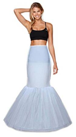 Reifrock Petticoat Unterrock Petticoat Brautkleid Reifrock Petticoat Brautkleid Hochzeitskleid Reifrock Krinoline Mermaid Petticoat Unterrock Underskirt Krinoline Fishtail (36, Weiß) von Babydress