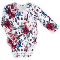 Babyhafen Langarmbody Baby Floral Gr. 80 Mädchen Baby KATE Babybody Strampler (1-tlg) mit praktischer Druckknöpfen von Babyhafen