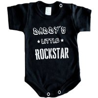 Babymajawelt Kurzarmbody Baby Body "Daddy´s Little Rock Star" schwarz, Statement Body weiche Baumwolle, haltbarer Aufdruck, Für kleine Rocker! Made in EU von Babymajawelt