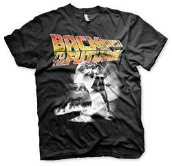 Back To The Future Offizielles Lizenzprodukt Poster Herren T-Shirt (Schwarz), Large von Back To The Future