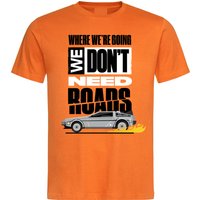 Back To The Future We Don't Need Herren T-Shirt orange von Back To The Future