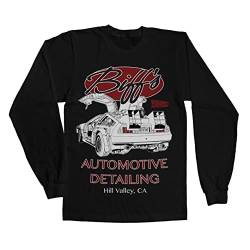 Offizielles Lizenzprodukt Biff's Automotive Detailing Lange Ärmel T-Shirt (Schwarz), X-Large von Back To The Future