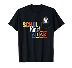 Einschulung Schulkind Taschentier 2023 Pinguin T-Shirt von Back to School Schulanfang Einschulung Geschenke