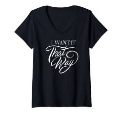 Backstreet Boys – I Want It That Way T-Shirt mit V-Ausschnitt von Backstreet Boys