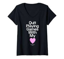Backstreet Boys – Quit Playing Games Heart T-Shirt mit V-Ausschnitt von Backstreet Boys