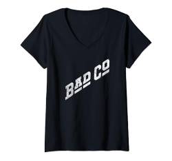 Bad Company Klassisches Bad Co-Logo T-Shirt mit V-Ausschnitt von Bad Company