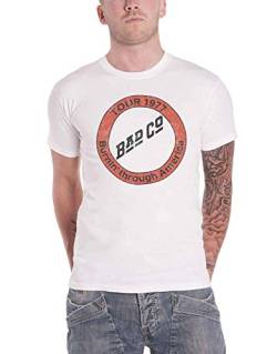 Bad Company T Shirt Burnin Thru America 1977 Band Logo Nue offiziell Herren von Bad Company