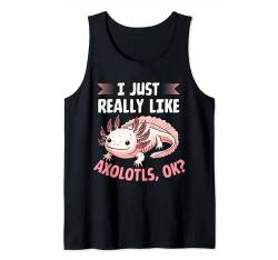 Ich mag Axolotls Ok Bunte Grafik-T-Shirts einfach sehr Tank Top von Bad Omens Co.