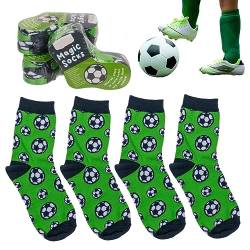 Bada Bing 4er Set Magische Kindersocken - Fussball Socken aus Baumwolle - Zaubersocken für Kinder in Größe 22-36 Gastgeschenk Kindergeburtstag Geburtstag Geschenk Mitgebsel 71 von Bada Bing