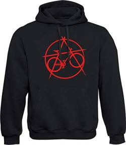 (A) Fahrrad Pullover Herren : Anarchy Bike - Sport Pullover Herren - Mountainbike Hoodie Kapuzenpullover (XL) von Baddery