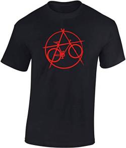 (A) Fahrrad T-Shirt Herren : Anarchy Bike - Sport Tshirts Herren - Fixie Bike Zubehör (Schwarz L) von Baddery