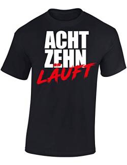 (A) Geburtstagsgeschenk für Männer 18 Jahre - Achtzehn läuft - Geschenk T-Shirt zum 18. Geburtstag - Geburtstags Shirt Herren (L) von Baddery