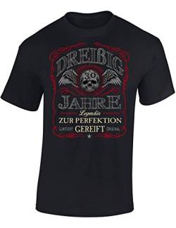 (A) Geburtstagsgeschenk für Männer 30 Jahre - 30 Jahre Legendär - Geschenk T-Shirt zum 30. Geburtstag - Geburtstags Shirt Herren (L) von Baddery