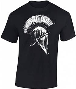 (A) Gym Shirt Herren : Spartaner - Sparta T-Shirt - Spartan Shirt - Sport Fitness Tshirt Herren (Schwarz S) von Baddery
