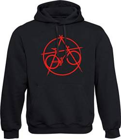Baddery Fahrrad Pullover Herren : Anarchy Bike - Sport Pullover Herren - Mountainbike Hoodie Kapuzenpullover (M) von Baddery