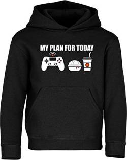 Baddery Gamer Hoodie Herren - My Plan for Today : Gaming - Gamer Geschenk - Gaming Zubehör - Kapuzenpullover Männer - Gamer Zubehör (3XL) von Baddery